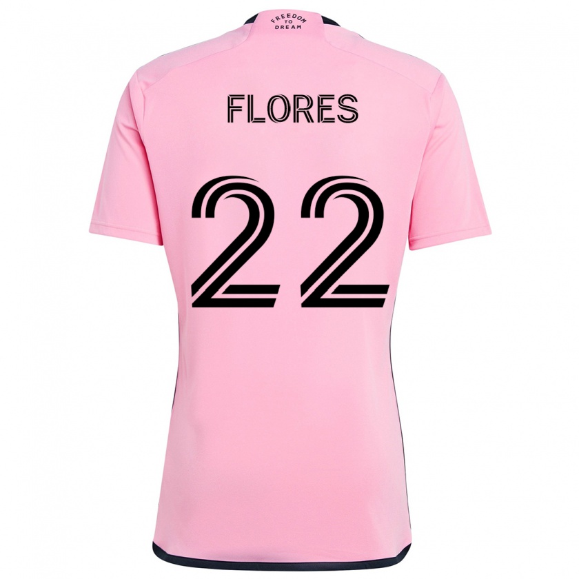 Kandiny Kinder Alejandro Flores #22 Rosa Heimtrikot Trikot 2024/25 T-Shirt