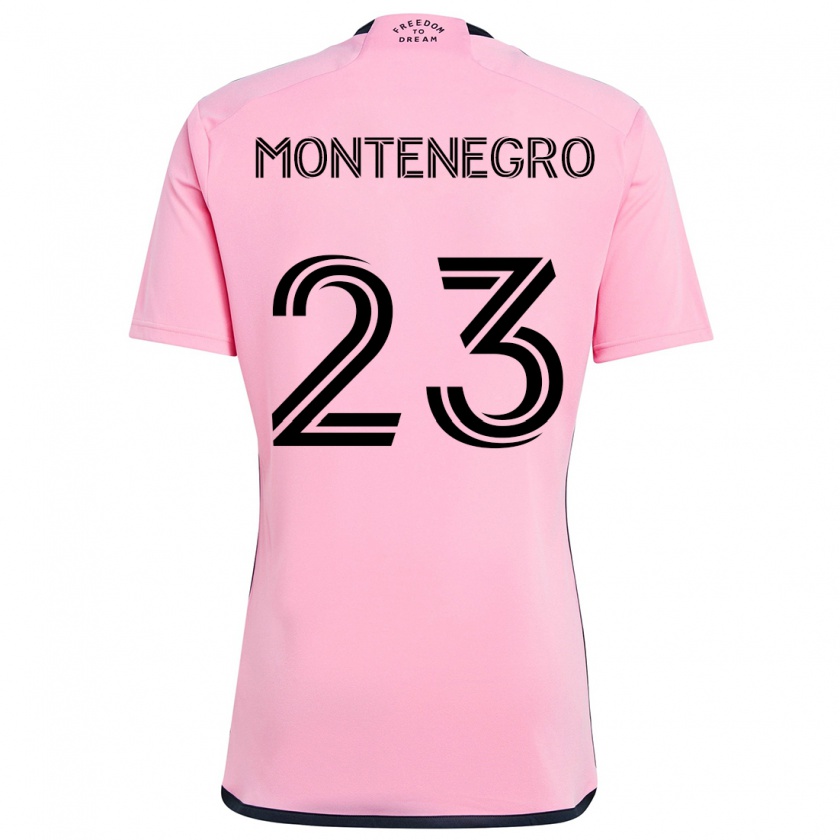 Kandiny Kinder Ricardo Montenegro #23 Rosa Heimtrikot Trikot 2024/25 T-Shirt