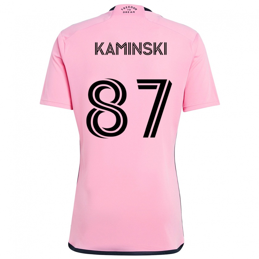 Kandiny Kinder Brett Kaminski #87 Rosa Heimtrikot Trikot 2024/25 T-Shirt