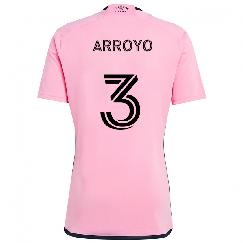 Kandiny Kinder Dixon Arroyo #3 Rosa Heimtrikot Trikot 2024/25 T-Shirt