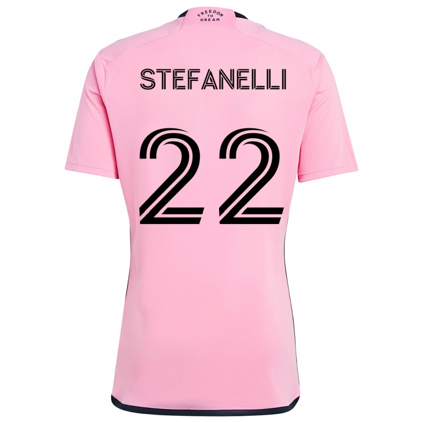 Kandiny Kinder Nicolás Stefanelli #22 Rosa Heimtrikot Trikot 2024/25 T-Shirt