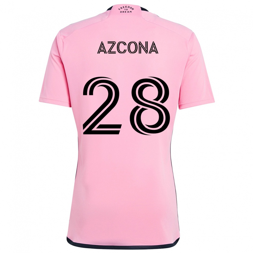 Kandiny Kinder Edison Azcona #28 Rosa Heimtrikot Trikot 2024/25 T-Shirt