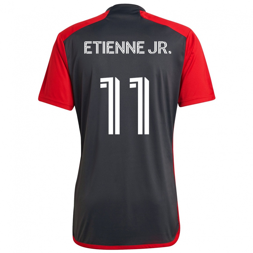 Kandiny Kinder Derrick Etienne Jr. #11 Grau Rot Heimtrikot Trikot 2024/25 T-Shirt