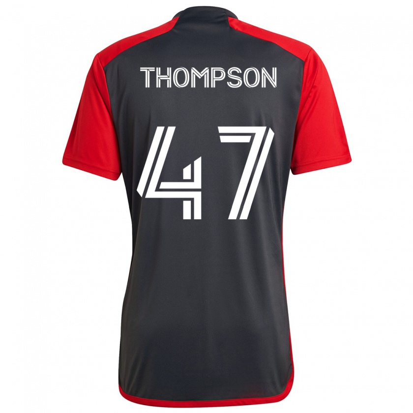 Kandiny Kinder Kosi Thompson #47 Grau Rot Heimtrikot Trikot 2024/25 T-Shirt