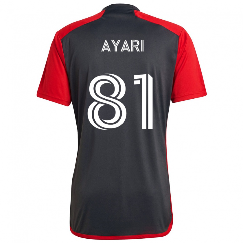 Kandiny Kinder Hassan Ayari #81 Grau Rot Heimtrikot Trikot 2024/25 T-Shirt