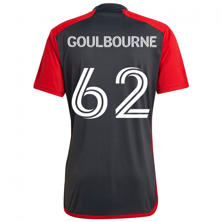 Kandiny Kinder Rohan Goulbourne #62 Grau Rot Heimtrikot Trikot 2024/25 T-Shirt