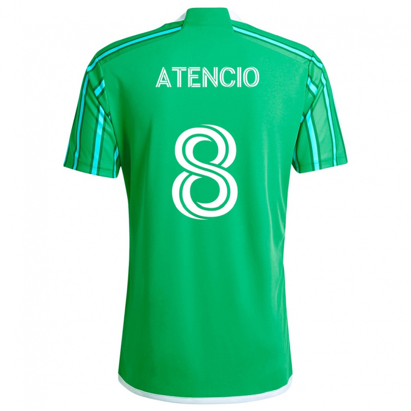 Kandiny Kinder Josh Atencio #8 Grün Weiß Heimtrikot Trikot 2024/25 T-Shirt