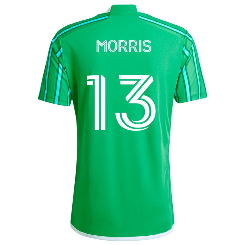 Kandiny Kinder Jordan Morris #13 Grün Weiß Heimtrikot Trikot 2024/25 T-Shirt