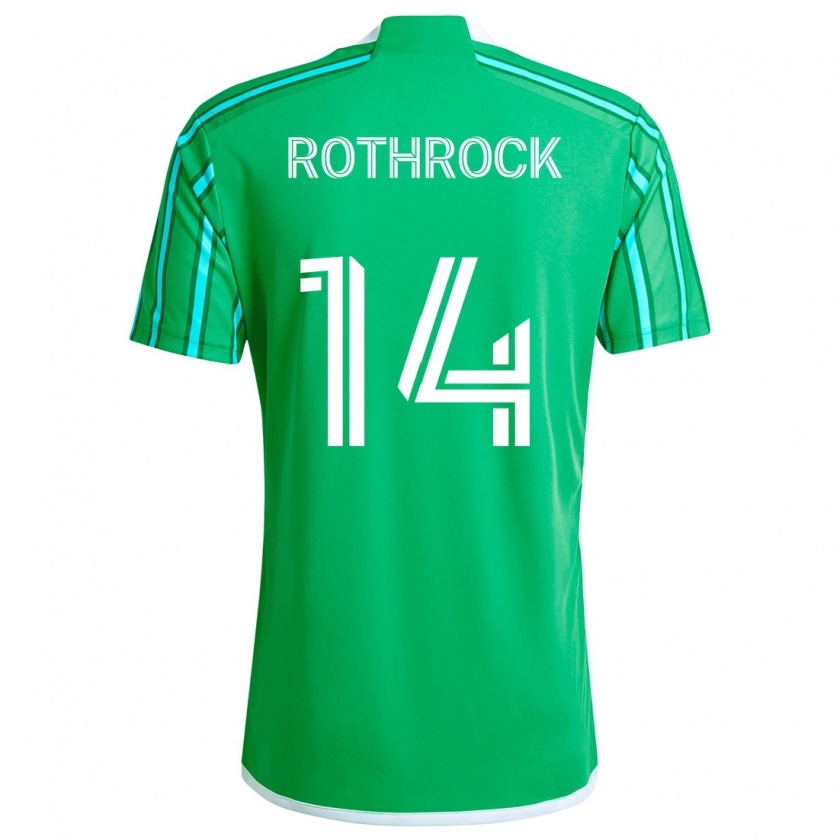 Kandiny Kinder Paul Rothrock #14 Grün Weiß Heimtrikot Trikot 2024/25 T-Shirt