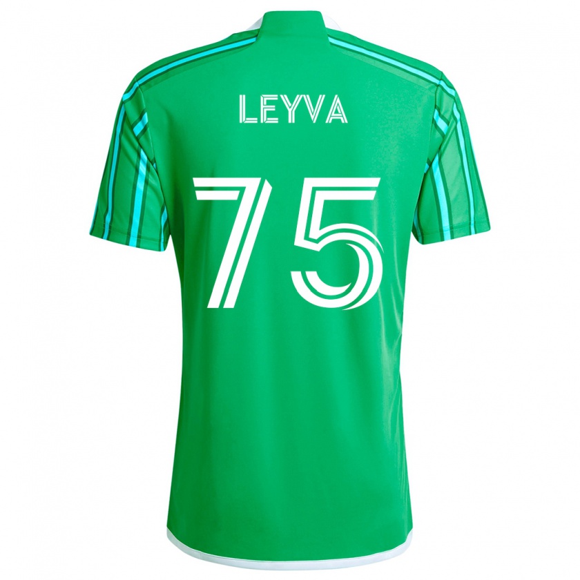 Kandiny Kinder Danny Leyva #75 Grün Weiß Heimtrikot Trikot 2024/25 T-Shirt