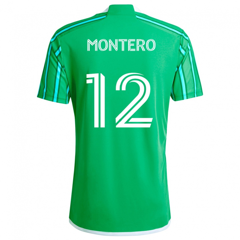 Kandiny Kinder Fredy Montero #12 Grün Weiß Heimtrikot Trikot 2024/25 T-Shirt