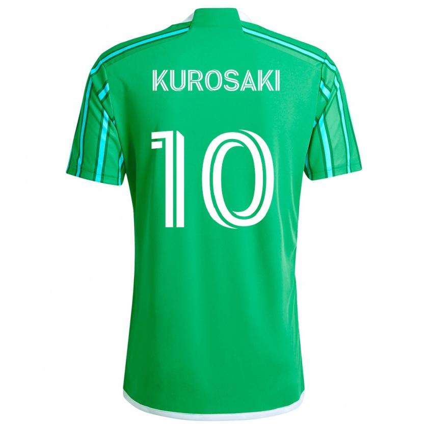 Kandiny Kinder Yuuka Kurosaki #10 Grün Weiß Heimtrikot Trikot 2024/25 T-Shirt