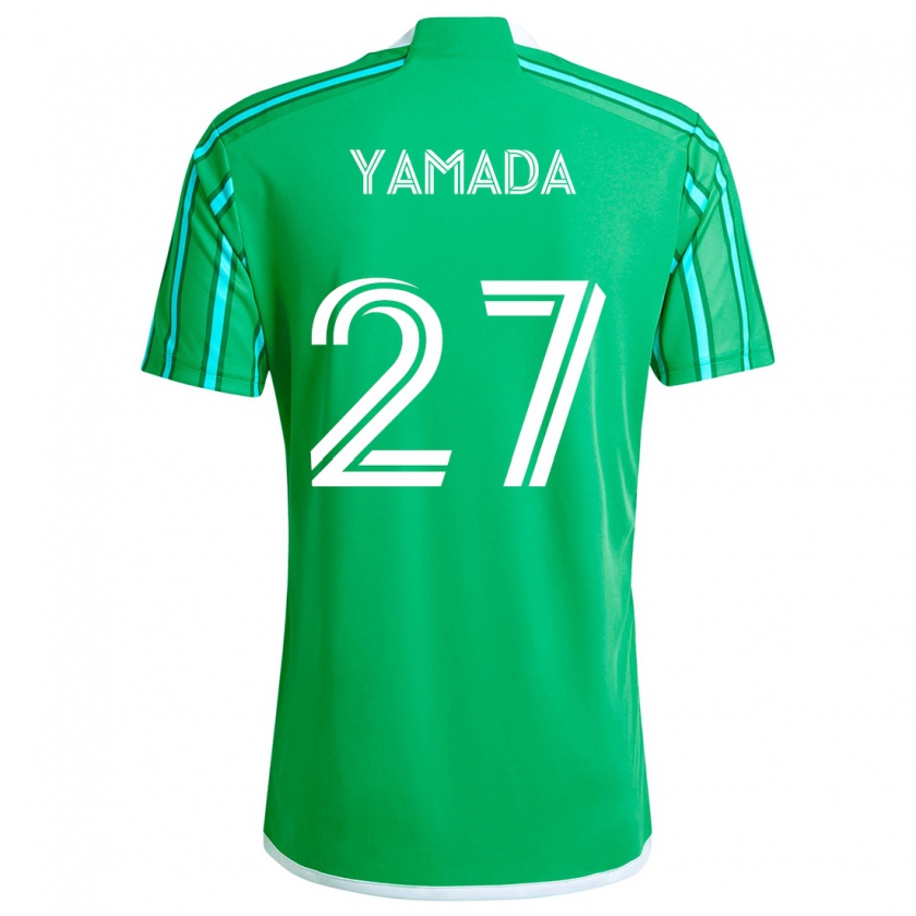 Kandiny Kinder Hikari Yamada #27 Grün Weiß Heimtrikot Trikot 2024/25 T-Shirt