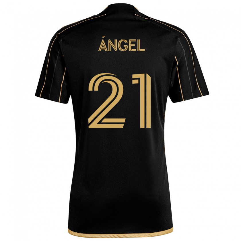 Kandiny Kinder Tomás Ángel #21 Schwarzes Gold Heimtrikot Trikot 2024/25 T-Shirt