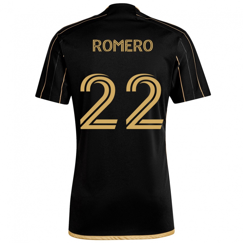 Kandiny Kinder Abraham Romero #22 Schwarzes Gold Heimtrikot Trikot 2024/25 T-Shirt