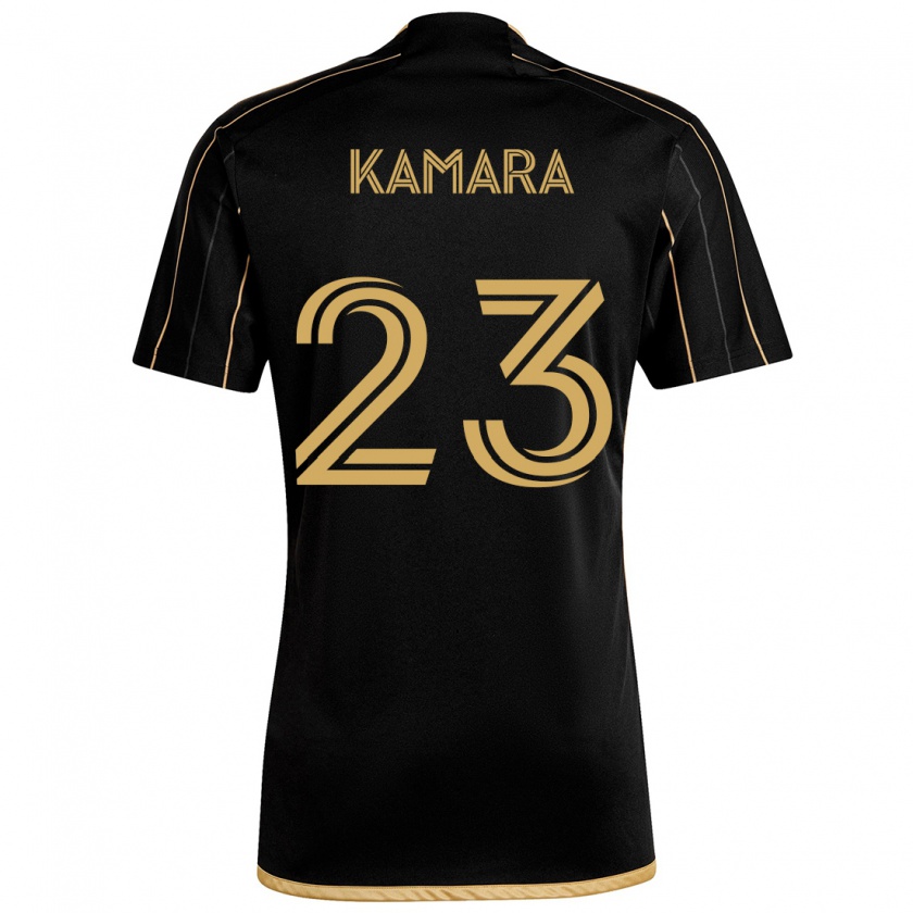 Kandiny Kinder Kei Kamara #23 Schwarzes Gold Heimtrikot Trikot 2024/25 T-Shirt