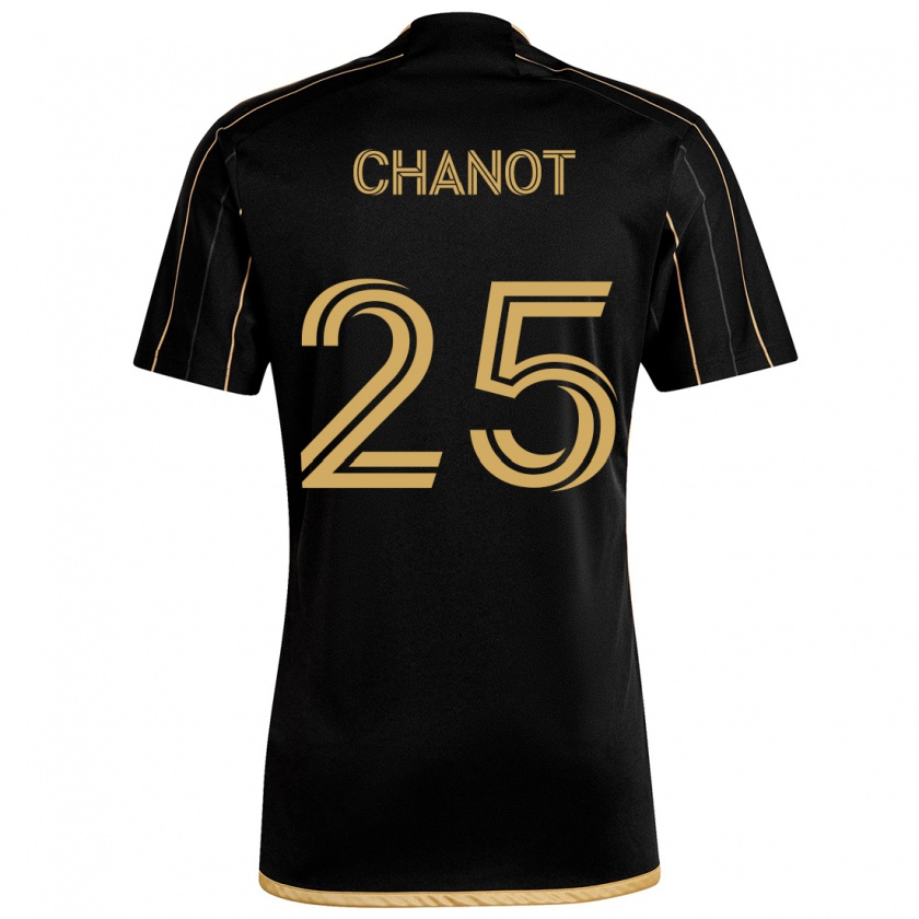 Kandiny Kinder Maxime Chanot #25 Schwarzes Gold Heimtrikot Trikot 2024/25 T-Shirt