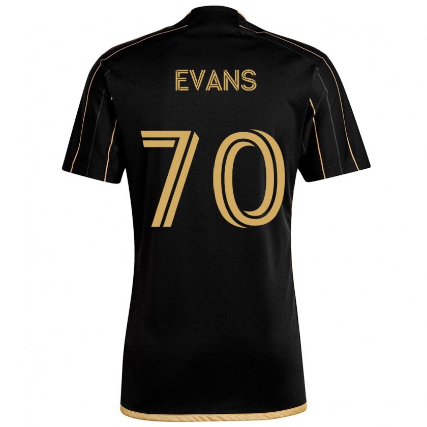 Kandiny Kinder Matthew Evans #70 Schwarzes Gold Heimtrikot Trikot 2024/25 T-Shirt