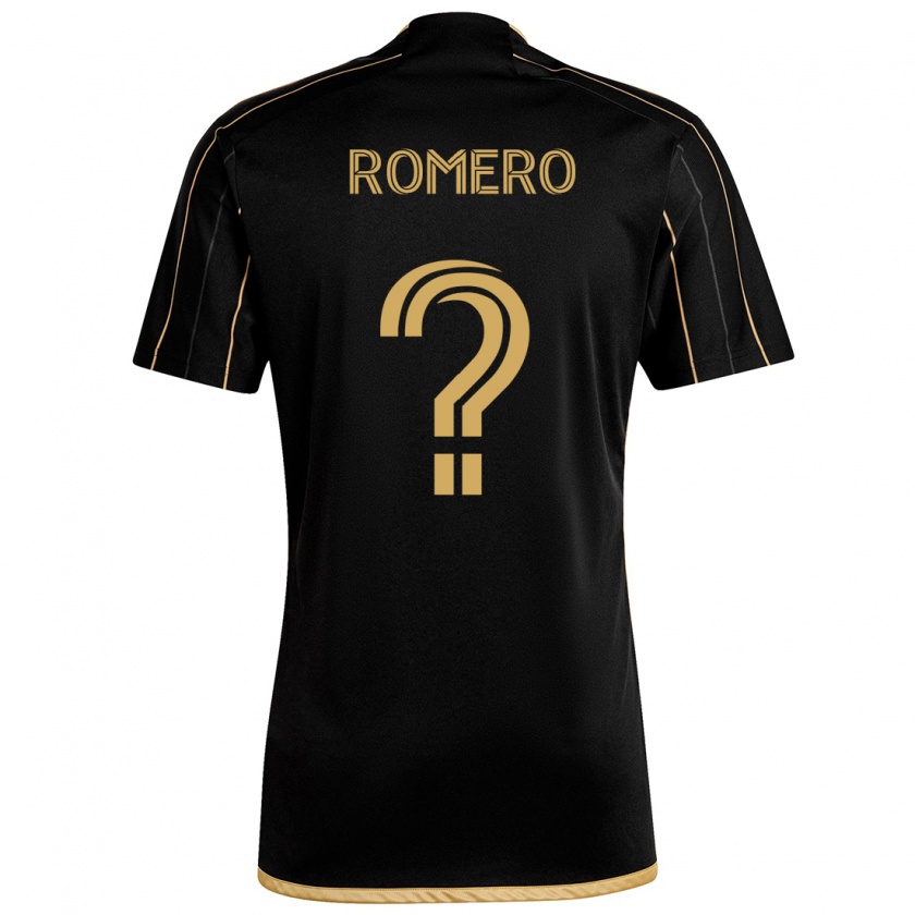 Kandiny Kinder James Romero #0 Schwarzes Gold Heimtrikot Trikot 2024/25 T-Shirt