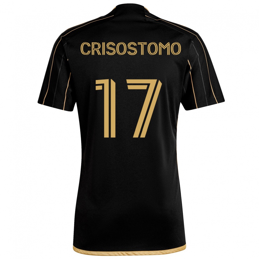 Kandiny Kinder Danny Crisostomo #17 Schwarzes Gold Heimtrikot Trikot 2024/25 T-Shirt