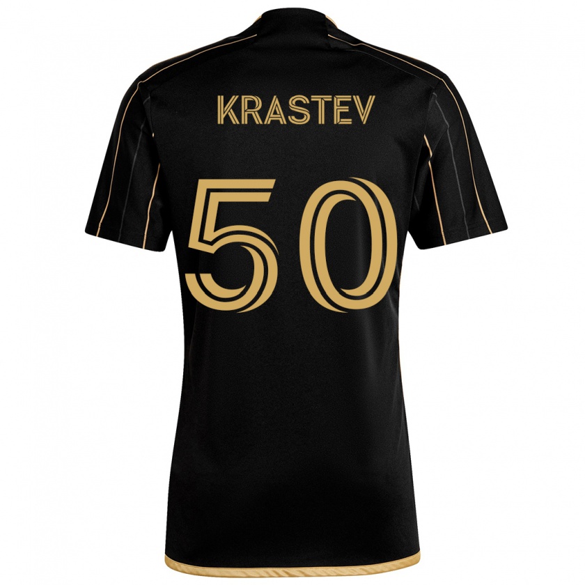 Kandiny Kinder Filip Krastev #50 Schwarzes Gold Heimtrikot Trikot 2024/25 T-Shirt