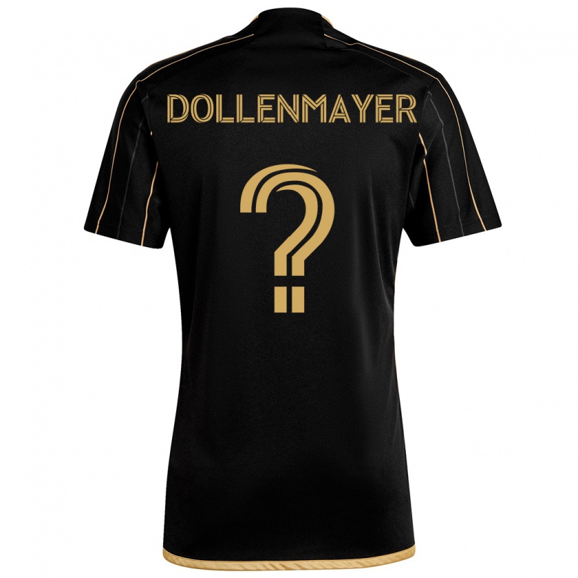 Kandiny Kinder Noah Dollenmayer #0 Schwarzes Gold Heimtrikot Trikot 2024/25 T-Shirt