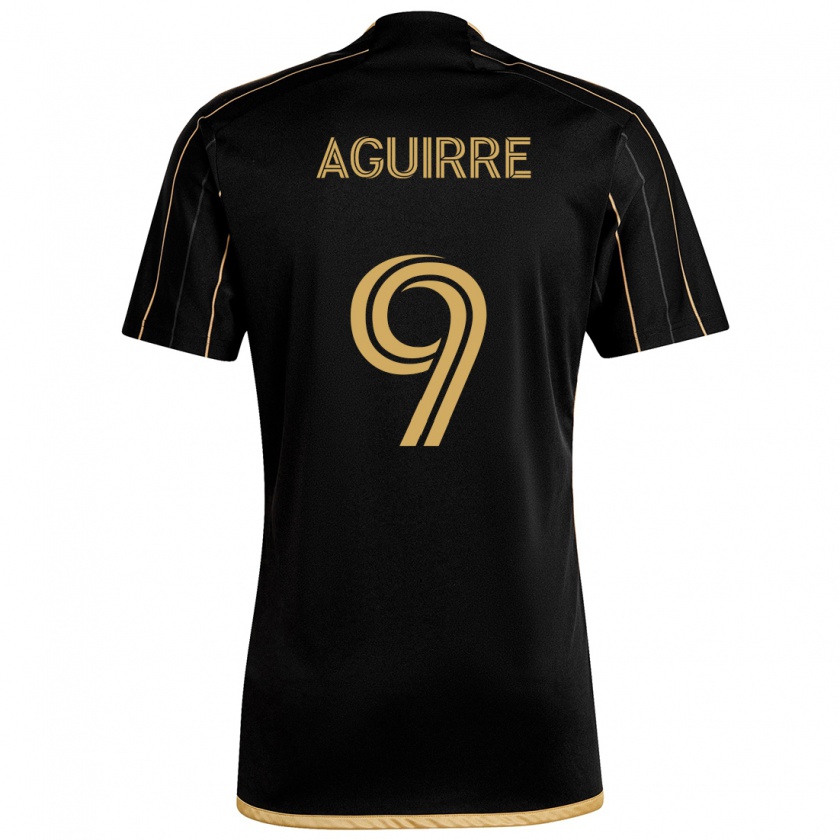 Kandiny Kinder Dustin Aguirre #9 Schwarzes Gold Heimtrikot Trikot 2024/25 T-Shirt