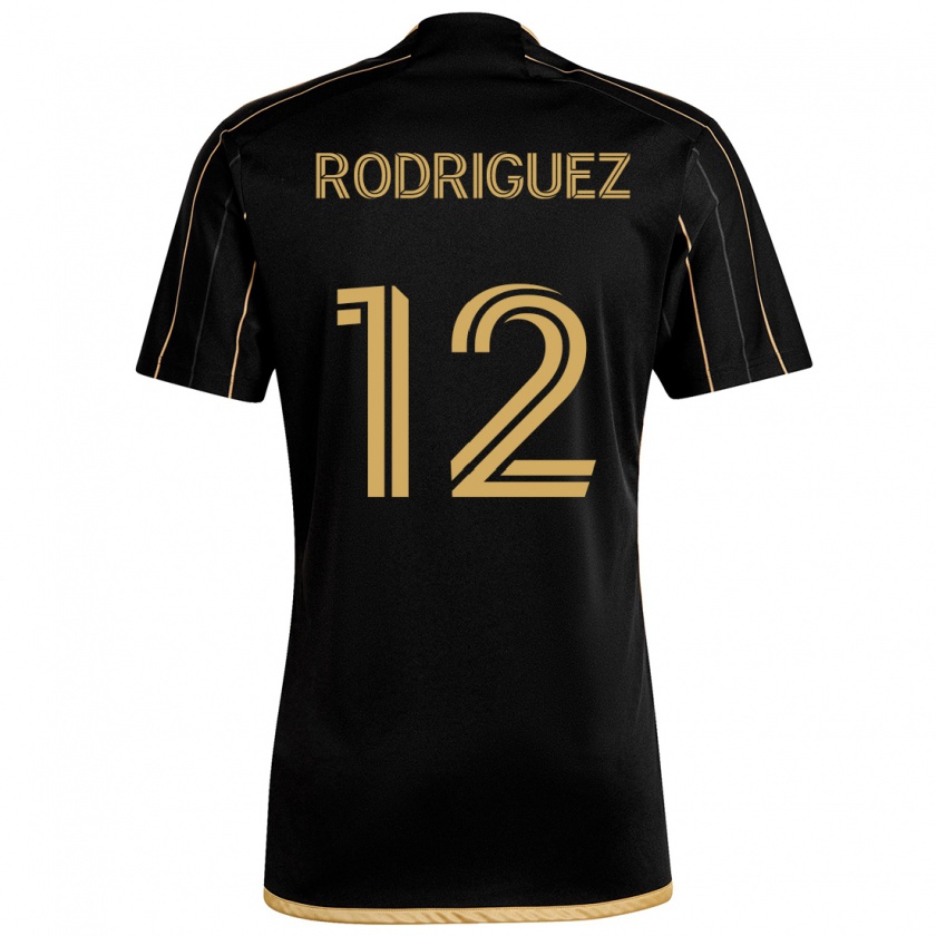 Kandiny Kinder Jeremi Rodríguez #12 Schwarzes Gold Heimtrikot Trikot 2024/25 T-Shirt