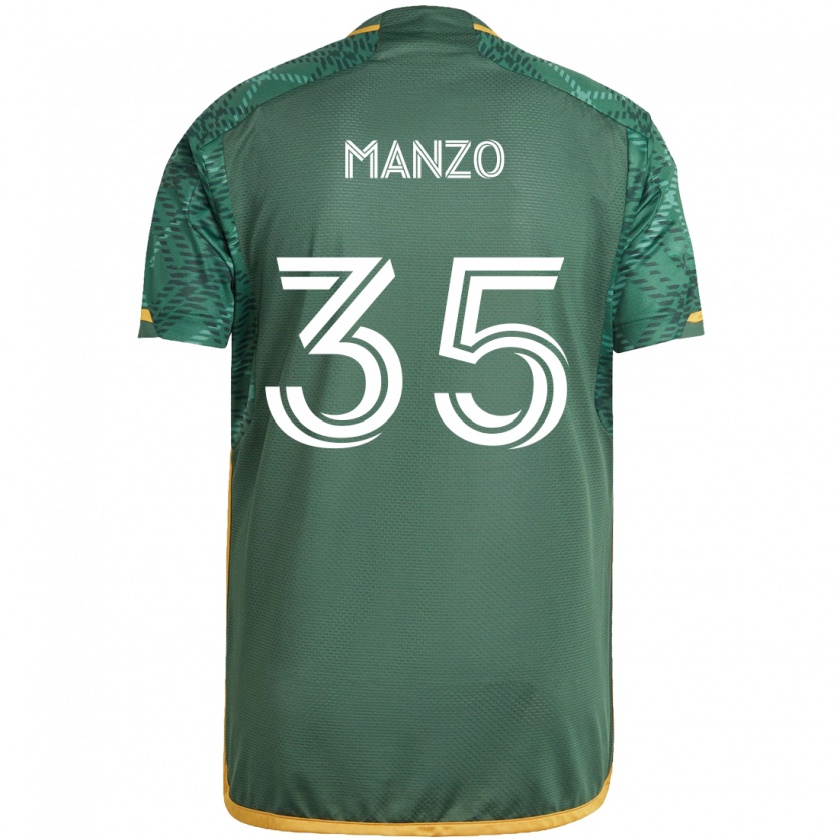 Kandiny Kinder Alexis Manzo #35 Grün Orange Heimtrikot Trikot 2024/25 T-Shirt