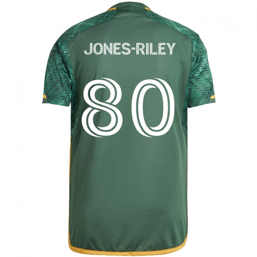 Kandiny Kinder Jaden Jones-Riley #80 Grün Orange Heimtrikot Trikot 2024/25 T-Shirt