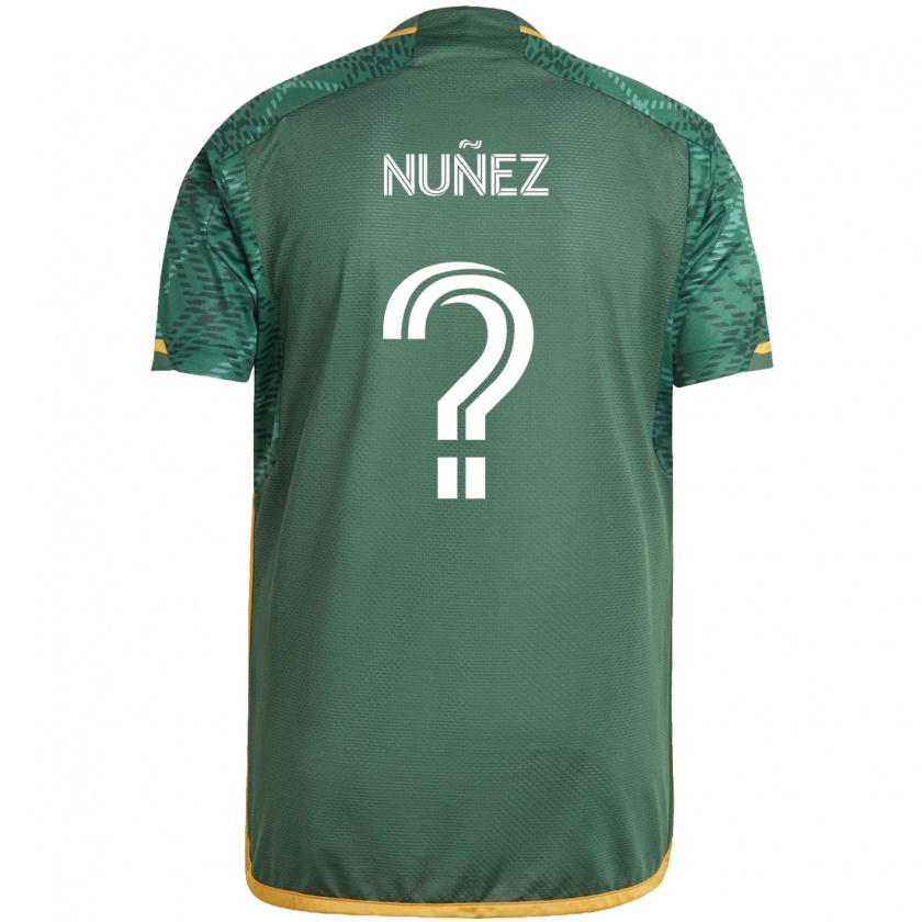 Kandiny Kinder Daniel Nuñez #0 Grün Orange Heimtrikot Trikot 2024/25 T-Shirt