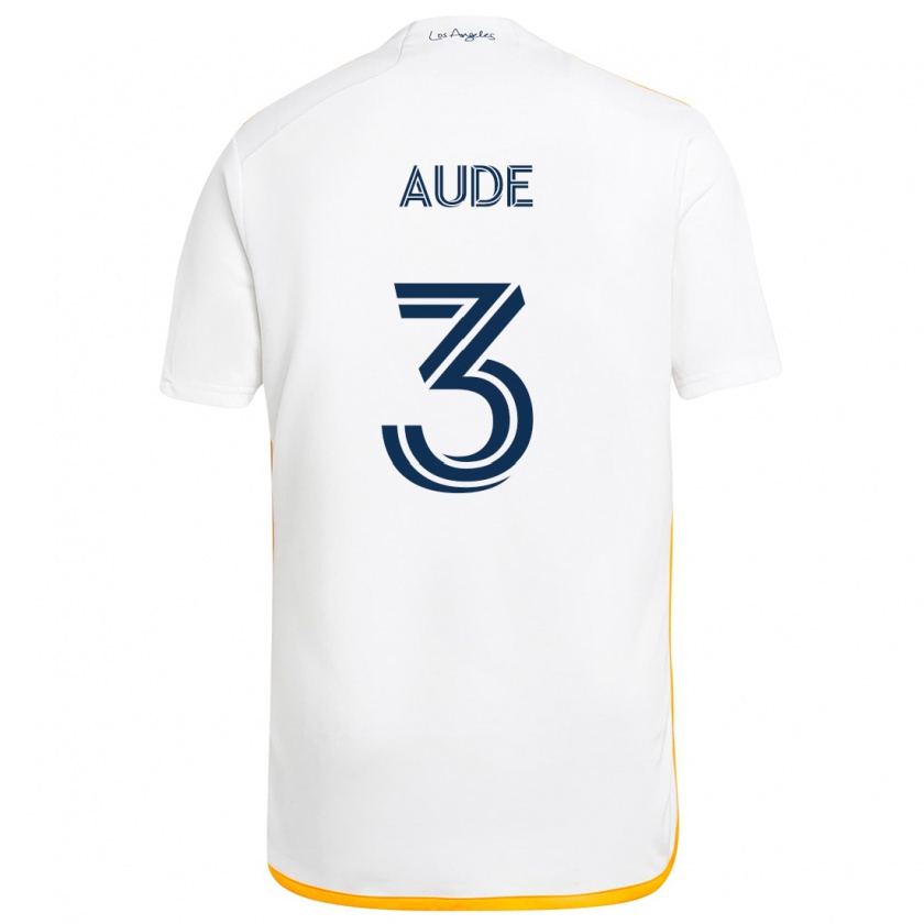 Kandiny Kinder Julián Aude #3 Weiß Gelb Heimtrikot Trikot 2024/25 T-Shirt