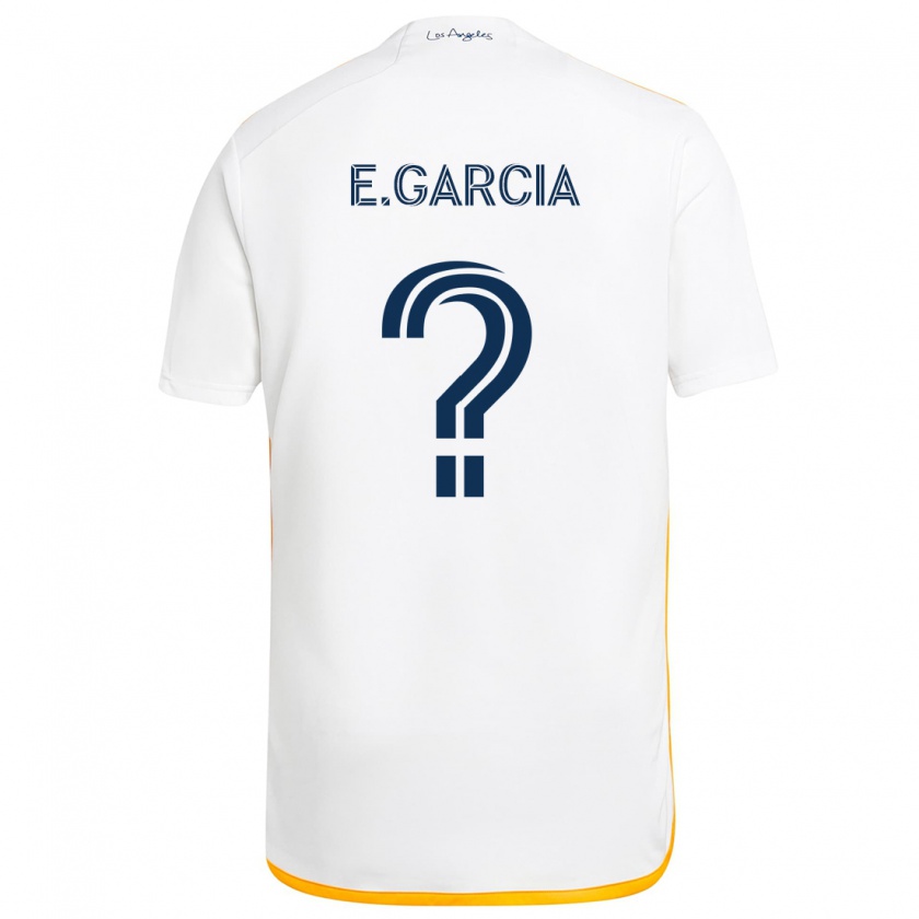 Kandiny Kinder Emiliano Garcia #0 Weiß Gelb Heimtrikot Trikot 2024/25 T-Shirt