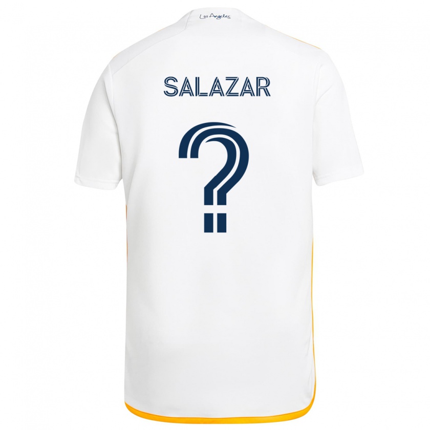 Kandiny Kinder Enrique Salazar #0 Weiß Gelb Heimtrikot Trikot 2024/25 T-Shirt