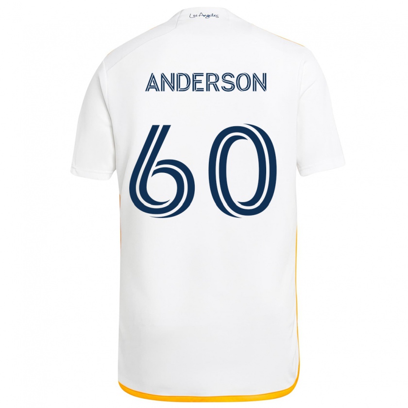 Kandiny Kinder Nolan Anderson #60 Weiß Gelb Heimtrikot Trikot 2024/25 T-Shirt