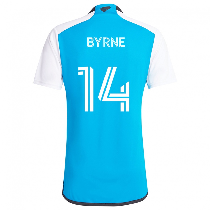 Kandiny Kinder Nathan Byrne #14 Blau Weiss Heimtrikot Trikot 2024/25 T-Shirt