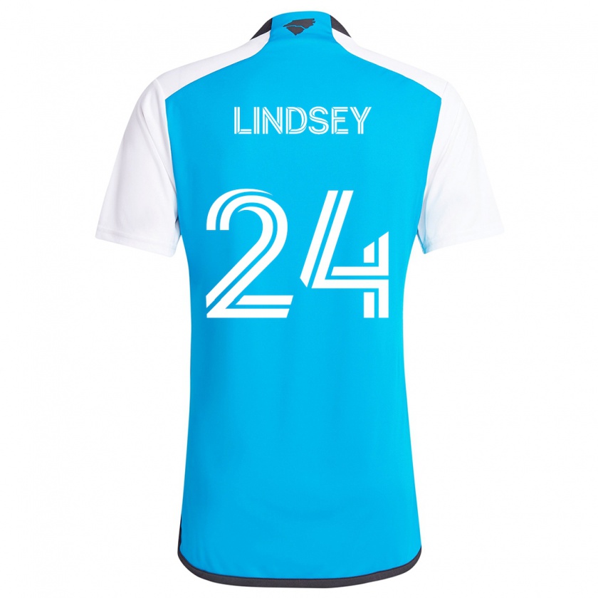 Kandiny Kinder Jaylin Lindsey #24 Blau Weiss Heimtrikot Trikot 2024/25 T-Shirt