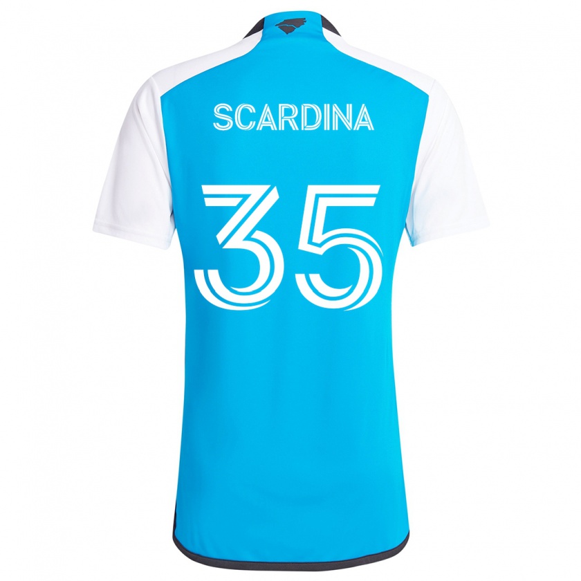 Kandiny Kinder Nick Scardina #35 Blau Weiss Heimtrikot Trikot 2024/25 T-Shirt