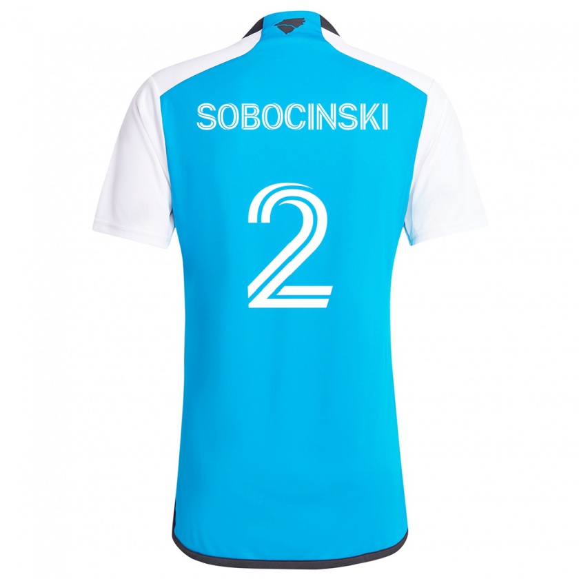 Kandiny Kinder Jan Sobocinski #2 Blau Weiss Heimtrikot Trikot 2024/25 T-Shirt