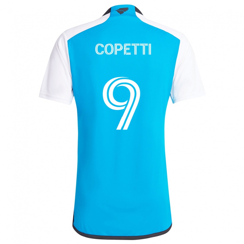 Kandiny Kinder Enzo Copetti #9 Blau Weiss Heimtrikot Trikot 2024/25 T-Shirt