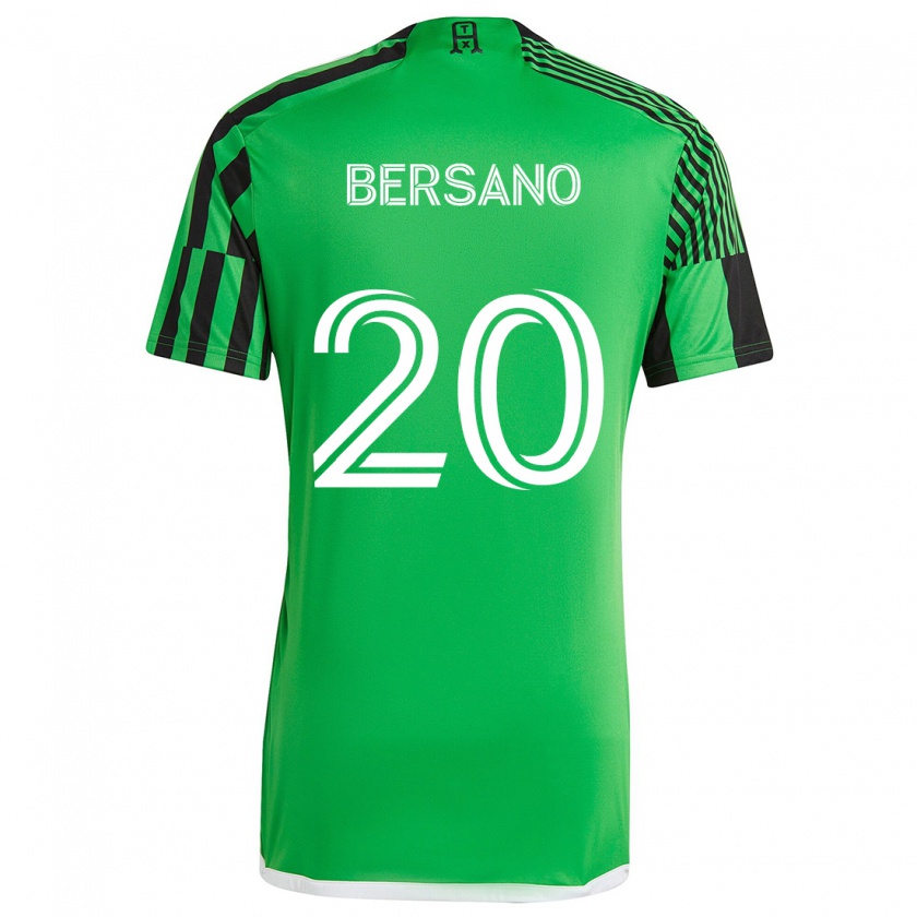 Kandiny Kinder Matt Bersano #20 Grün Schwarz Heimtrikot Trikot 2024/25 T-Shirt