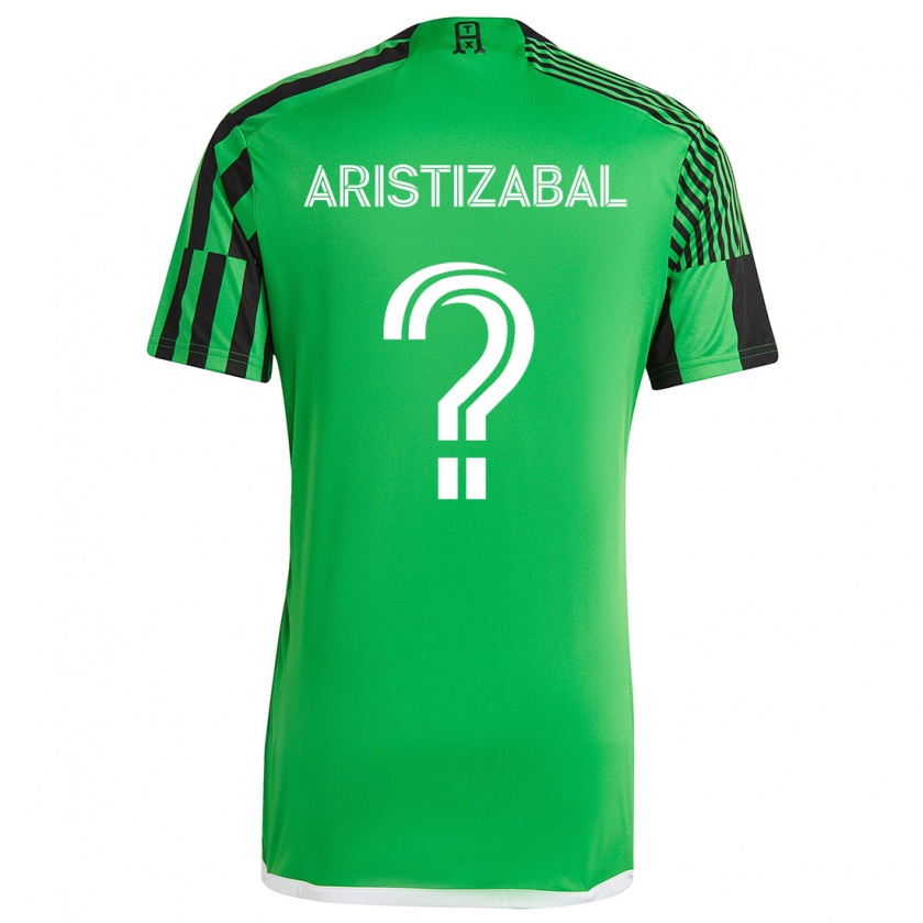 Kandiny Kinder Nicolas Aristizabal #0 Grün Schwarz Heimtrikot Trikot 2024/25 T-Shirt