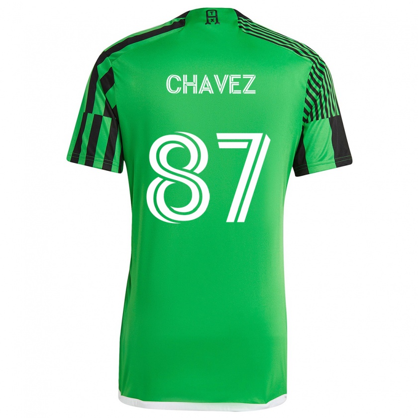 Kandiny Kinder Alfonso Ocampo-Chávez #87 Grün Schwarz Heimtrikot Trikot 2024/25 T-Shirt