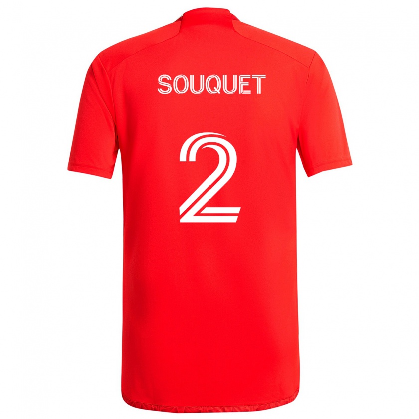 Kandiny Kinder Arnaud Souquet #2 Rot-Weiss Heimtrikot Trikot 2024/25 T-Shirt