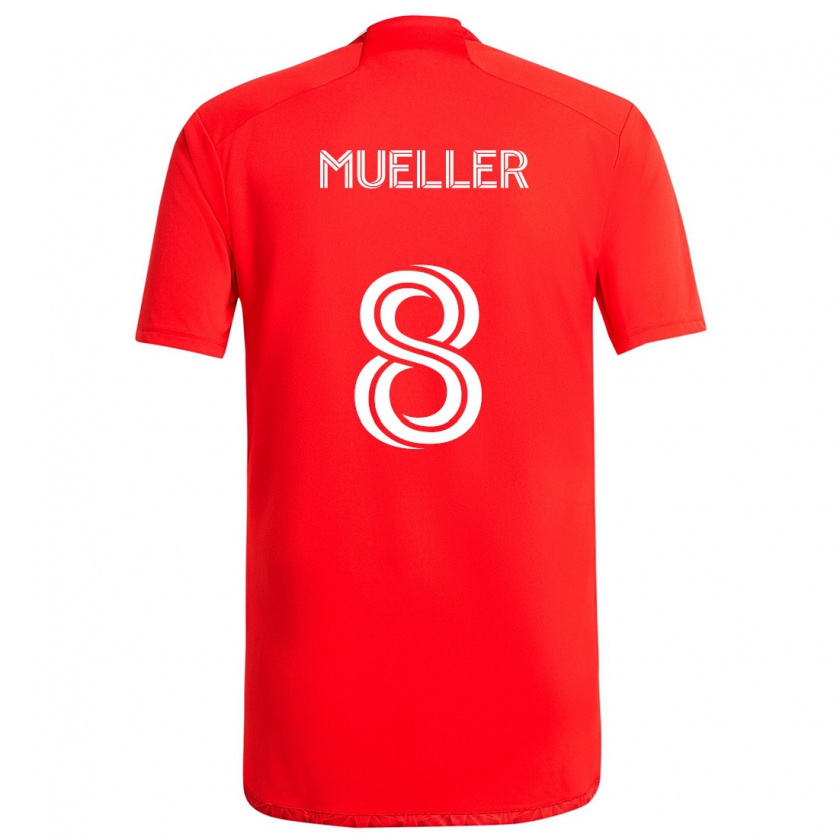 Kandiny Kinder Chris Mueller #8 Rot-Weiss Heimtrikot Trikot 2024/25 T-Shirt