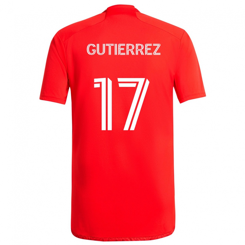 Kandiny Kinder Brian Gutiérrez #17 Rot-Weiss Heimtrikot Trikot 2024/25 T-Shirt