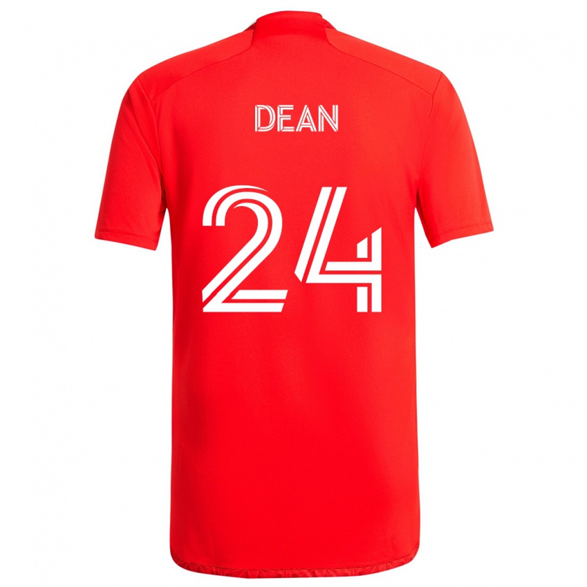 Kandiny Kinder Jonathan Dean #24 Rot-Weiss Heimtrikot Trikot 2024/25 T-Shirt