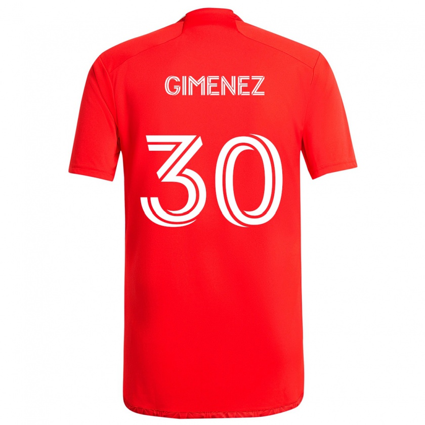 Kandiny Kinder Gastón Giménez #30 Rot-Weiss Heimtrikot Trikot 2024/25 T-Shirt