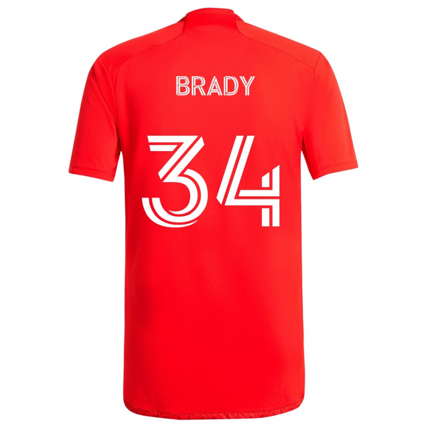 Kandiny Kinder Chris Brady #34 Rot-Weiss Heimtrikot Trikot 2024/25 T-Shirt