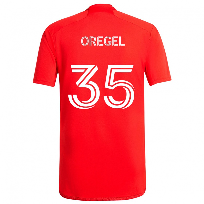 Kandiny Kinder Sergio Oregel #35 Rot-Weiss Heimtrikot Trikot 2024/25 T-Shirt